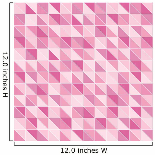 Mosaic pattern of pink triangles Wall Mural