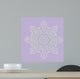 White Round Pattern Wall Mural