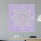 White Round Pattern Wall Mural