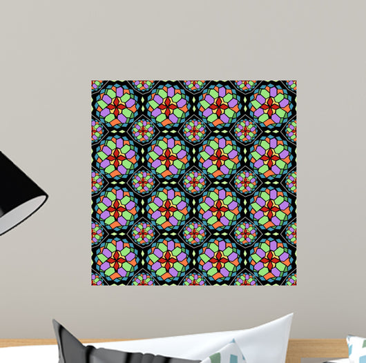 Mosaic glass seamless pattern Wall Mural