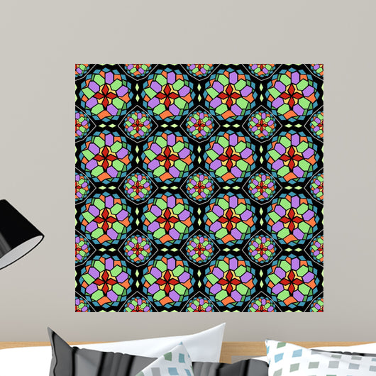 Mosaic glass seamless pattern Wall Mural