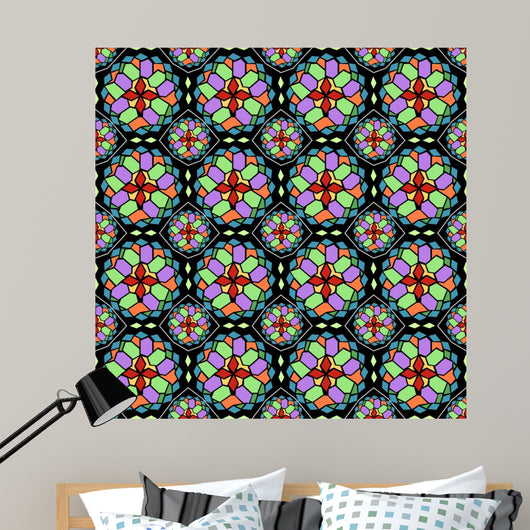 Mosaic glass seamless pattern Wall Mural