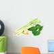 Lemongrass and Kaffir lime leaf isolated on white background Wall Decal