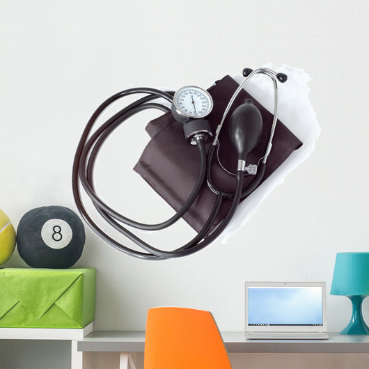 Manual Blood Pressure Monitor Medical Tool Isolated Wall Decal