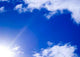 Blue Sky with Sun Upper Left Wall Decal