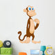 Cute Monkey Cartoon Wall Decal