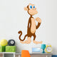 Cute Monkey Cartoon Wall Decal