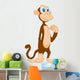 Cute Monkey Cartoon Wall Decal