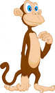 Cute Monkey Cartoon Wall Decal
