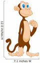Cute Monkey Cartoon Wall Decal
