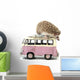 Hedgehog Little Toy Car Wall Decal