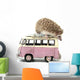Hedgehog Little Toy Car Wall Decal