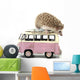 Hedgehog Little Toy Car Wall Decal