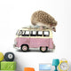 Hedgehog Little Toy Car Wall Decal
