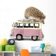 Hedgehog Little Toy Car Wall Decal