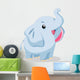 Illustration of cute elephant Wall Decal
