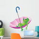 Frog and Umbrella Wall Decal
