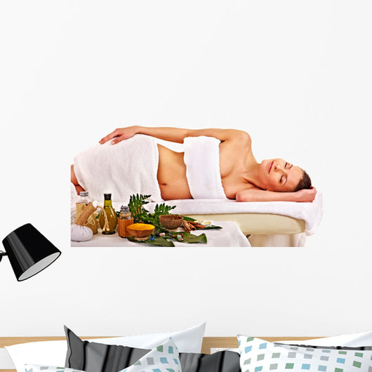 Woman getting spa treatment . Wall Mural