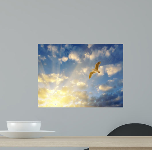 Seagull Spreading Wings Setting