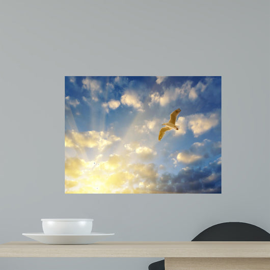 Seagull Spreading Wings Setting
