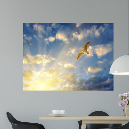 Seagull Spreading Wings Setting