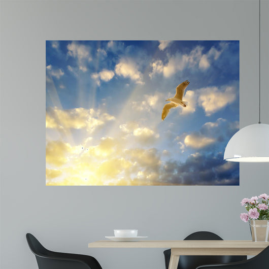 Seagull Spreading Wings Setting