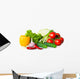 fresh ripe vegetables on white background Wall Decal