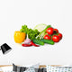 fresh ripe vegetables on white background Wall Decal