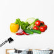 fresh ripe vegetables on white background Wall Decal