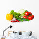 fresh ripe vegetables on white background Wall Decal