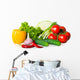 fresh ripe vegetables on white background Wall Decal