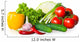fresh ripe vegetables on white background Wall Decal