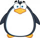 Cute Penguin Cartoon Mascot Character Wall Decal
