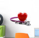 Red Heart and Stethoscope Wall Decal