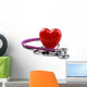 Red Heart and Stethoscope Wall Decal