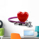 Red Heart and Stethoscope Wall Decal