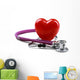 Red Heart and Stethoscope Wall Decal