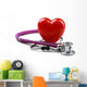 Red Heart and Stethoscope Wall Decal