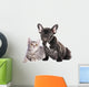 Cat and Dog British Wall Decal