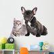 Cat and Dog British Wall Decal