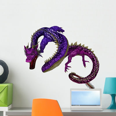 Purple Dragon shown on a wall