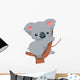 Cute Baby Koala Cartoon Wall Decal