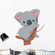 Cute Baby Koala Cartoon Wall Decal