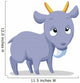 Cute Baby Goat Cartoon Wall Decal