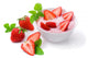 Fresh strawberry with mint leaves.Yogurt with strawberry . Wall Decal