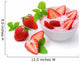 Fresh strawberry with mint leaves.Yogurt with strawberry . Wall Decal