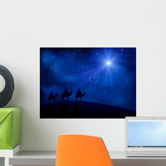 Three wise men and star Wall Mural