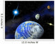 Planets in a space. Light of a star. Wall Mural