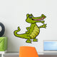 crocodile animal cartoon illustration Wall Decal