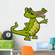 crocodile animal cartoon illustration Wall Decal